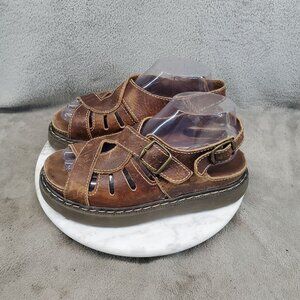 Arizona Shoes Womens Size 7.5 Brown Leather Vintage Chunky Y2K Sandals